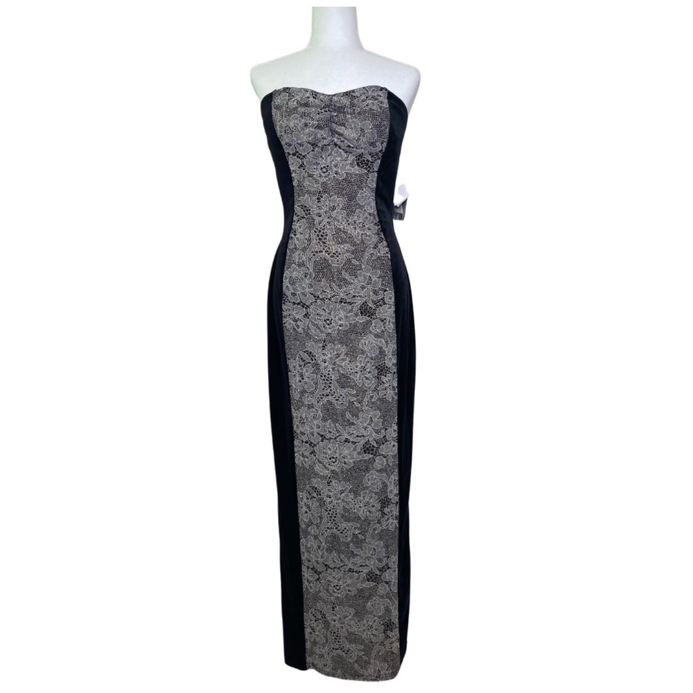 Jessica McClintock for Gunne Sax Vintage Velvet Y2K Strapless Gown Sz 9 NWT